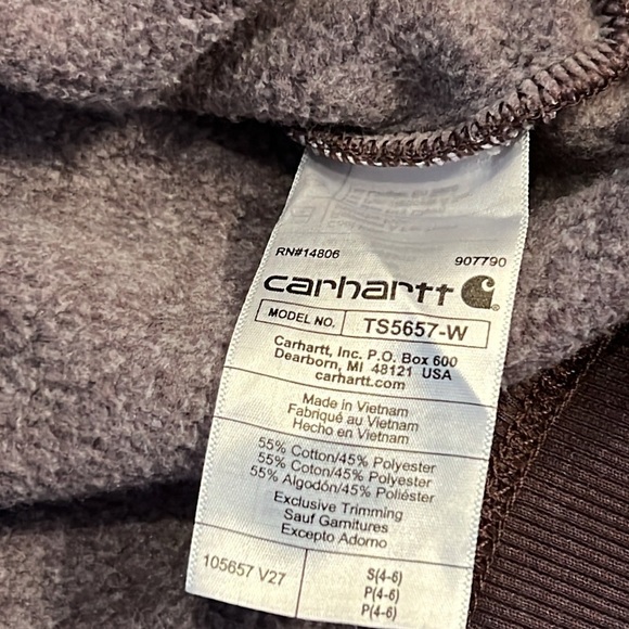 ⭐️ Carhartt Relaxed Fit Midweight Half-Zip Sweatshirt Small - Picture 6 of 8
